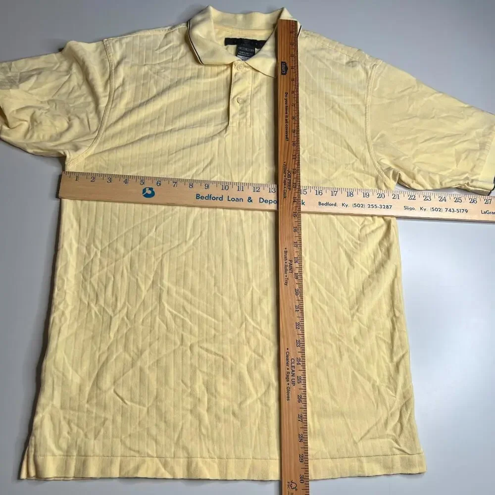 Nike Golf Dri-Fit Polo‎ Shirt M Yellow Las Vegas Embroidered Short Sleeve Mens